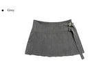 Dachi belted mini pleated skirt