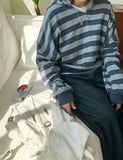Koshiro Stripe Crop Hoodie