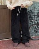 Delson string fleece banding pants