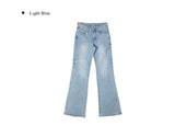 Tet Denim Washing Low-Rise Bootcut Pants