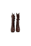 shirring platform midi boots