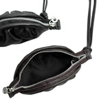 Dumpling Leather Pouch Necklace