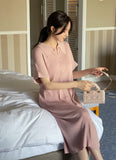 Shaver Collar Rib Knit Long One Piece