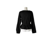 Ash Lace Waist Ribbon Strap Blouse