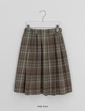 Gilnas Banding Check Midi Skirt