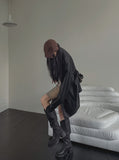 Jerome Single Leather Half Coat