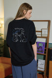 BUNNY CAT Embroidery Short Sleeve Tee