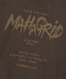 SLASH LOGO PIGMENT ZIP UP HOODIE