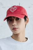 DOODLE HEART VINTAGE WASHED BALL CAP