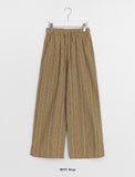 Inne Stripe Banding Wide Linen Pants