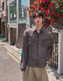 Crinkle Double Pocket Roll-up Check Shirt
