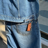 Real Leather Keyring