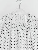 Totomi Dot Shirring Short Sleeve One Piece