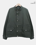 Henro High Neck Vintage Overfit Bomber Jacket