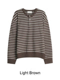 Lao Henley Neck Knit Long Sleeve