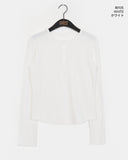 Horse Half Button Ribbed Long Sleeve T-Shirt