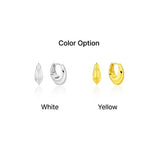 Champagne Moon Silver Goutte Glint Earrings XS