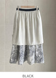 Lora Toile Pattern Flare Banding Skirt