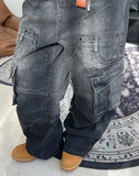Lowell Layered Cargo Denim Pants