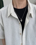 Pet seersucker short-sleeve shirt