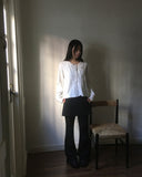 Come Bokashi Pearl Ribbon Knit Cardigan