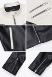 Wave Zipper Biker Jacket Woman