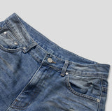 Dusty damage wide denim pants