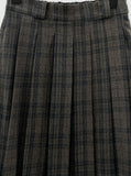 30% wool) Limb Check Pleated Midis Skirt