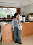 [unisex] Afugo Linen See-through Over Shirt