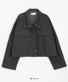 Hani Pocket Collar Cropped Jumper