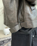 Fez Vintage Washing Leather Jacket