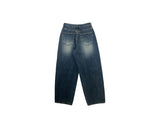 Hins Brushed Washing Denim Wide Pants