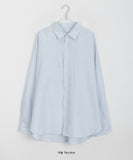 [unisex] Wata Cotton Stripe Over Shirt