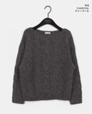 Tonk Cable Angora Loose Fit Long Sleeve Knit