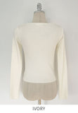 Delo Shirring Unbalanced Drape Knit