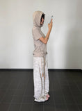 CURVE HOODED HALF TEE