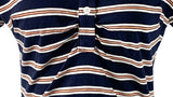 Weedon Shirring Stripe Collar Short Sleeve T-shirt
