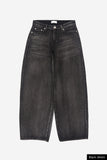 Falling low rise wide denim pants