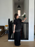 Euron Layered Dot Skirt Pants