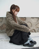 Elu Fluffy Button Jacket