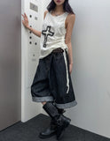 Big Pocket Carpenter Non-Fade 8-Part Denim Pants