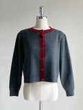 Madeu Color Matching Cardigan Rib Knit One Piece Set