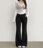 High-quality spring to fall bootcut banding pants