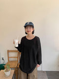 [unisex] Wild Color Linen Over Long Sleeve Tee