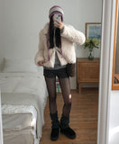 Titi Shearling Crop Fur Jacket