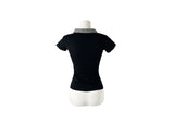 Nehru Vintage Check Collar Short Sleeve Blouse