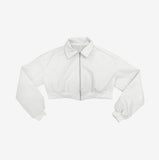 Viola cropped leather jacket