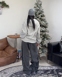 Raven Velvet Track Pigment Brushed Pants