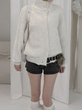 Ketone High Neck Button Cardigan