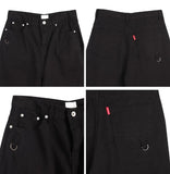 Lapel wide cotton pants